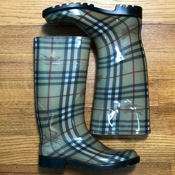 burberry plaid boots